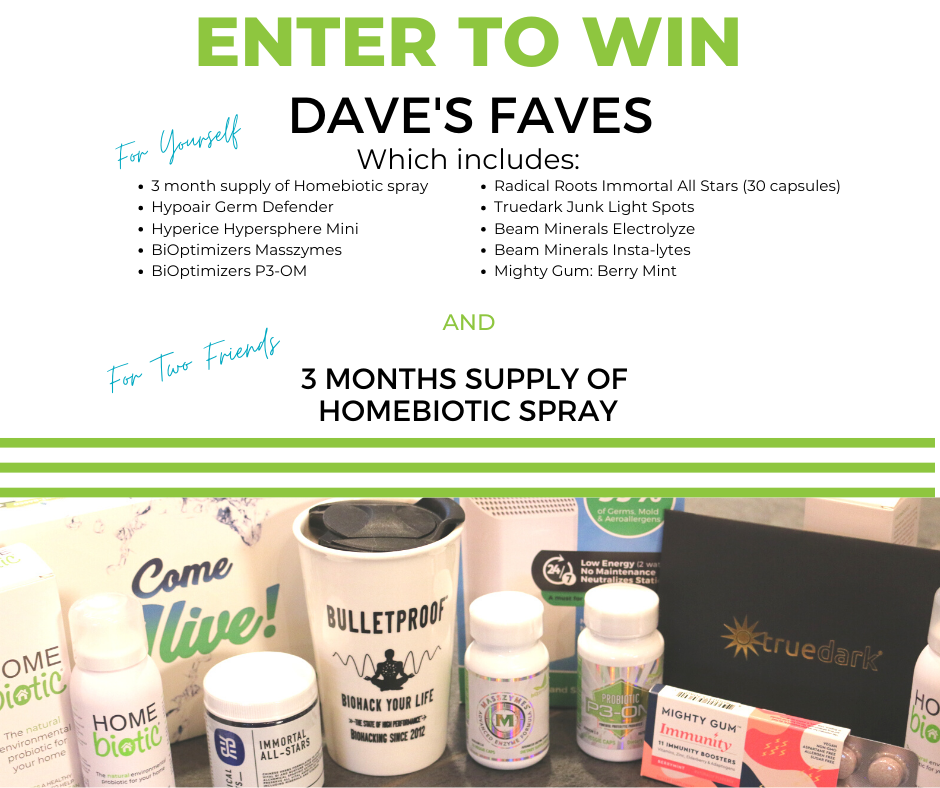 Dave's Faves | win a 3 month supply of homebiotic spray